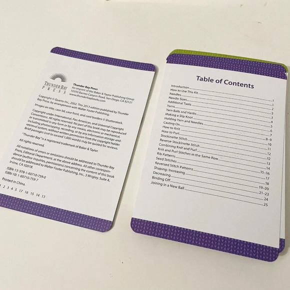 Visual Deck Set Knitting Thunder Bay Press Knitting Kit - Picture 14 of 15